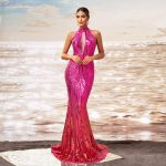 Sequined Fishtail Evening Dress for Women