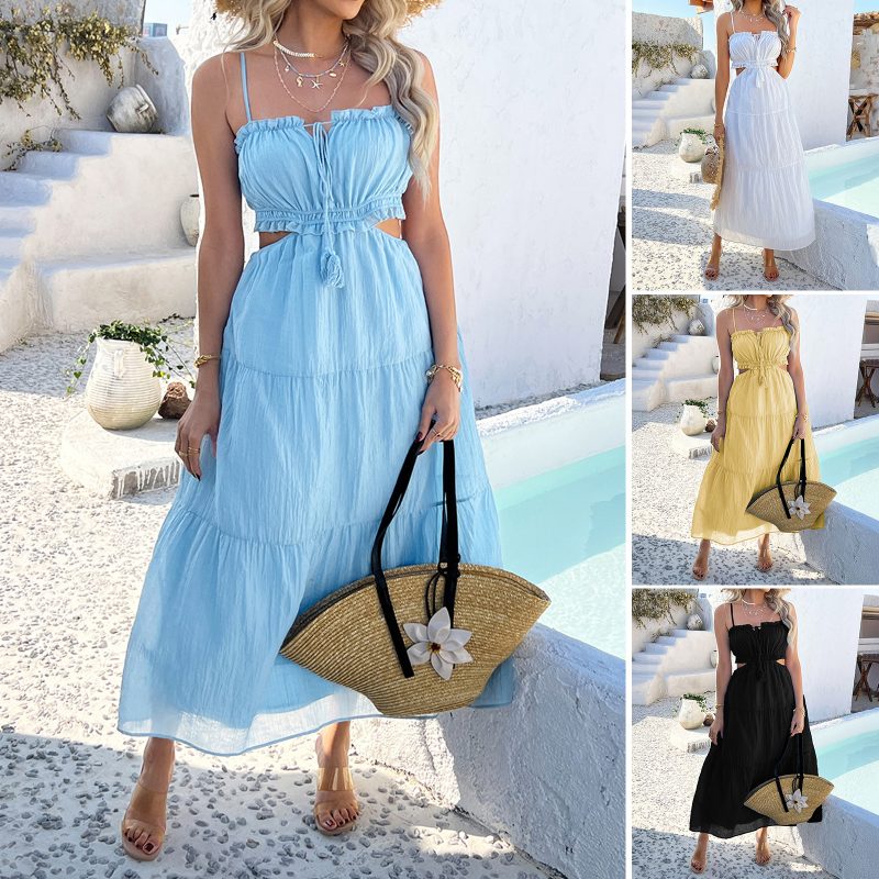 Bohemian High Waist Sling Dress