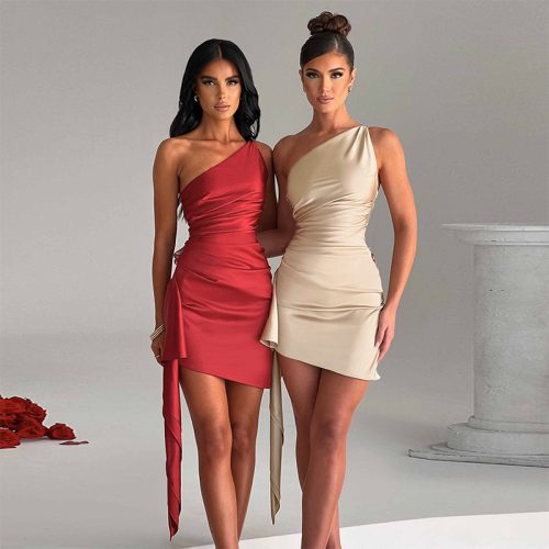 One-Shoulder Sexy Mini Dresses