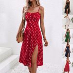 Women's Polka Dot Suspender Dress