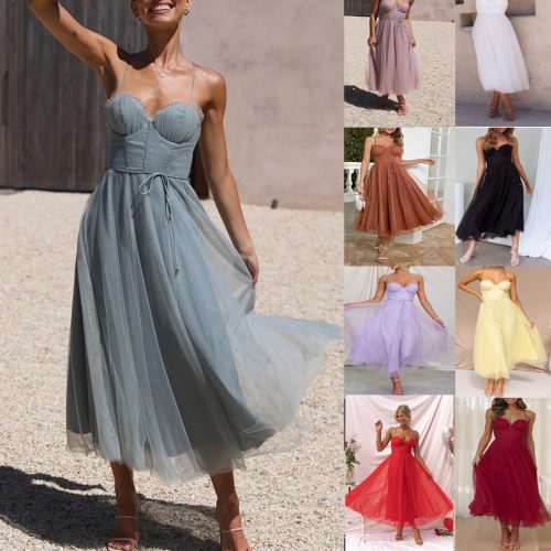 Women's Colorful Sling Dress