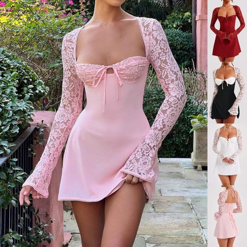 Women's Y2K Corset Lace Dress