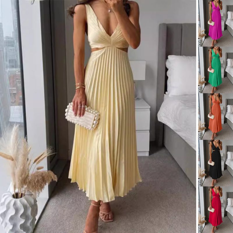 Women's Pleated Long Dress